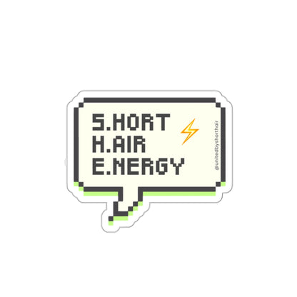 Short Hair Energy Sticker