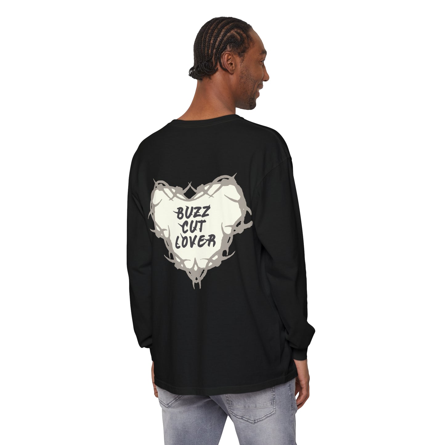 Buzz Cut Lover Garment-dyed Long Sleeve T-Shirt