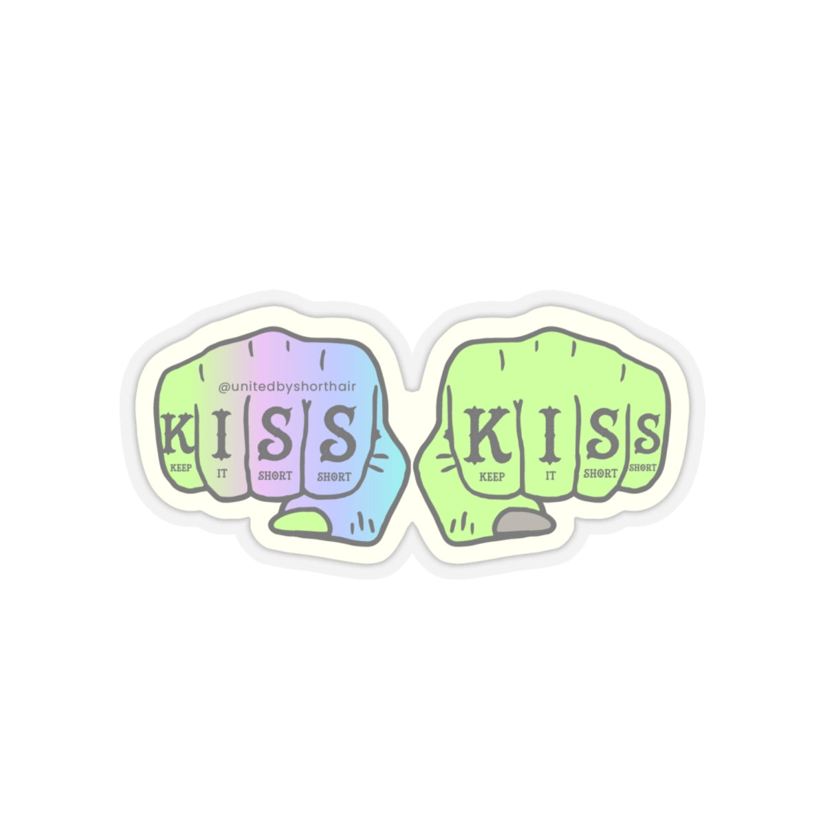 K.I.S.S. Sticker | Rainbow Gradient